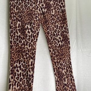 Women's Leggings-"Haute Candy" in Leopard, Size M